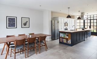 Open plan kitchen diner by Resi Architects