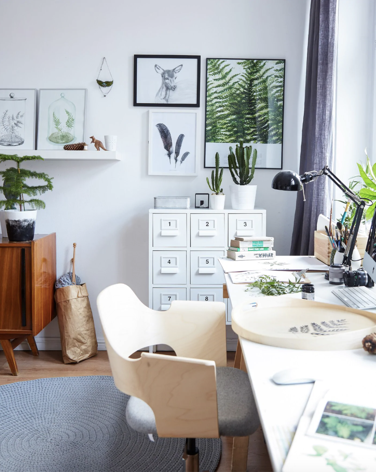Home office in a small bedroom