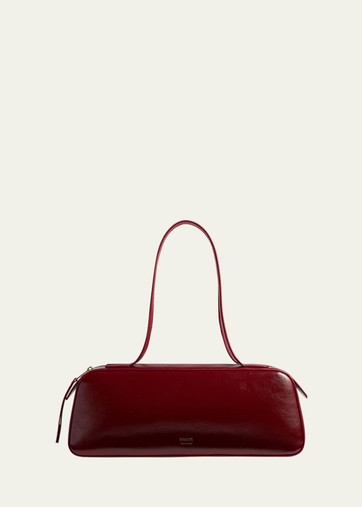 Simona Crackle Patent Leather Shoulder Bag