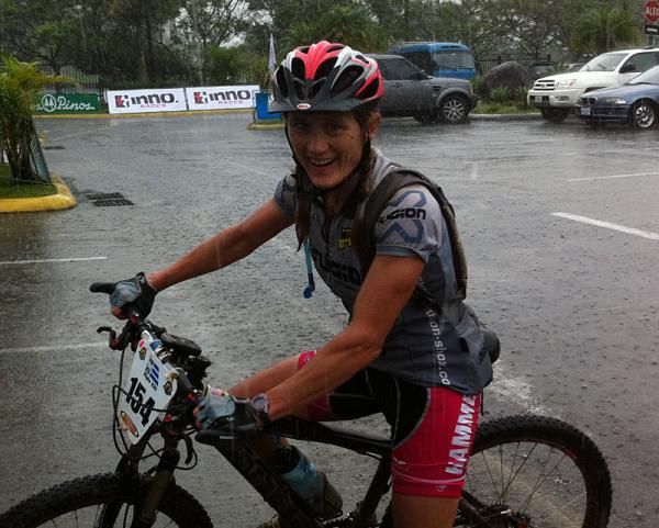 Louise Kobin (Global Biorythm Events) finished in the pouring rain
