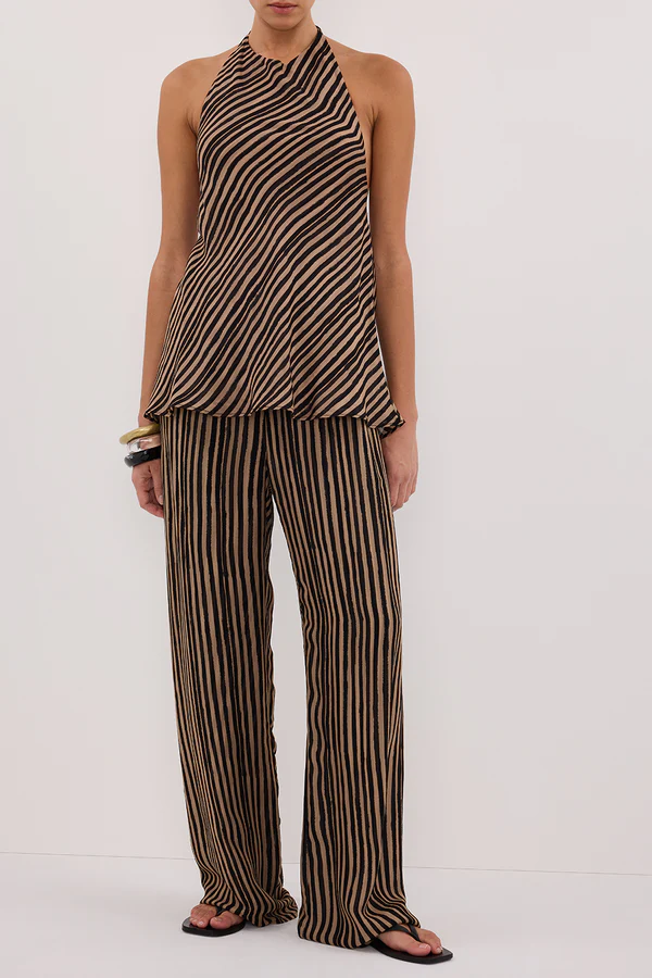 Dissh, CHARLI TAN STRIPE PANT