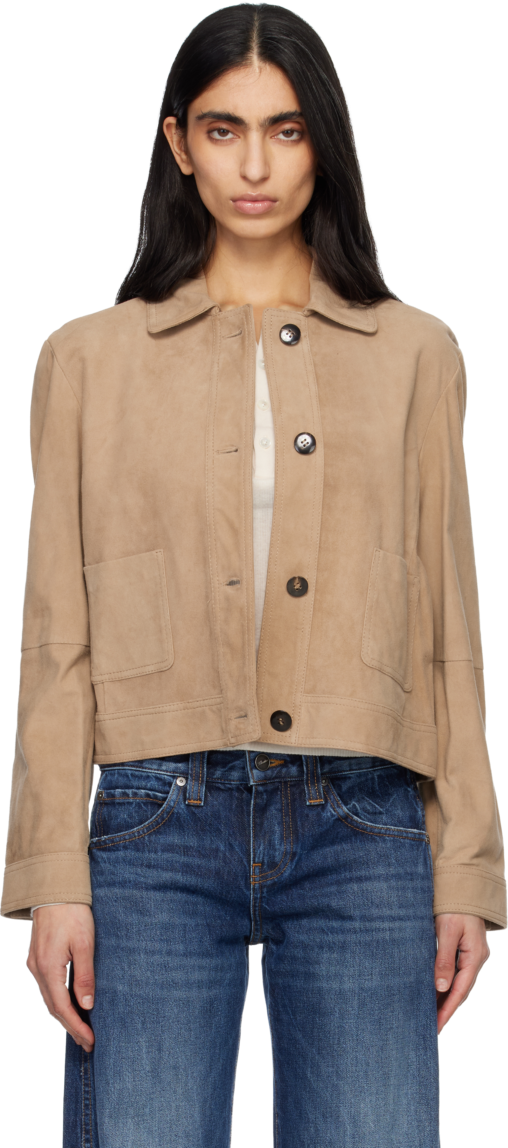 Tan Baia Suede Jacket