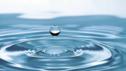 drop of water falling into pool