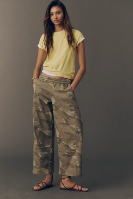Pilcro Izzie Relaxed Printed Pull-On Barrel Pants