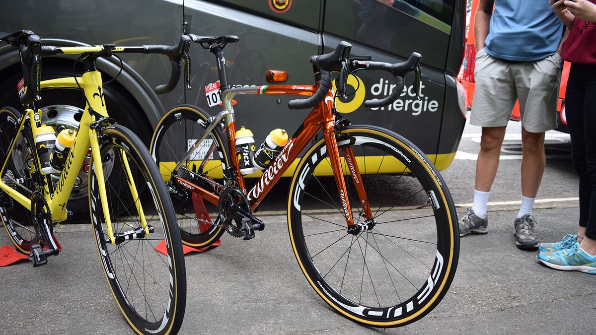 Sylvain Chavanel raced aboard his specially painted Wilier for the stage