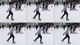 Sequence of photos showing Galxy S24 AI Instant Slow-mo effect.