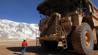 Barrick Gold mining dump truck © Diego Levy/Bloomberg via Getty Images