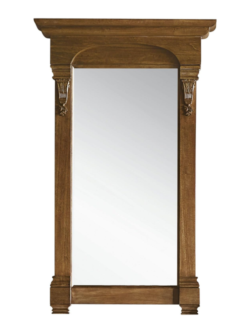 Transitional Wood Framed Wall Mirror