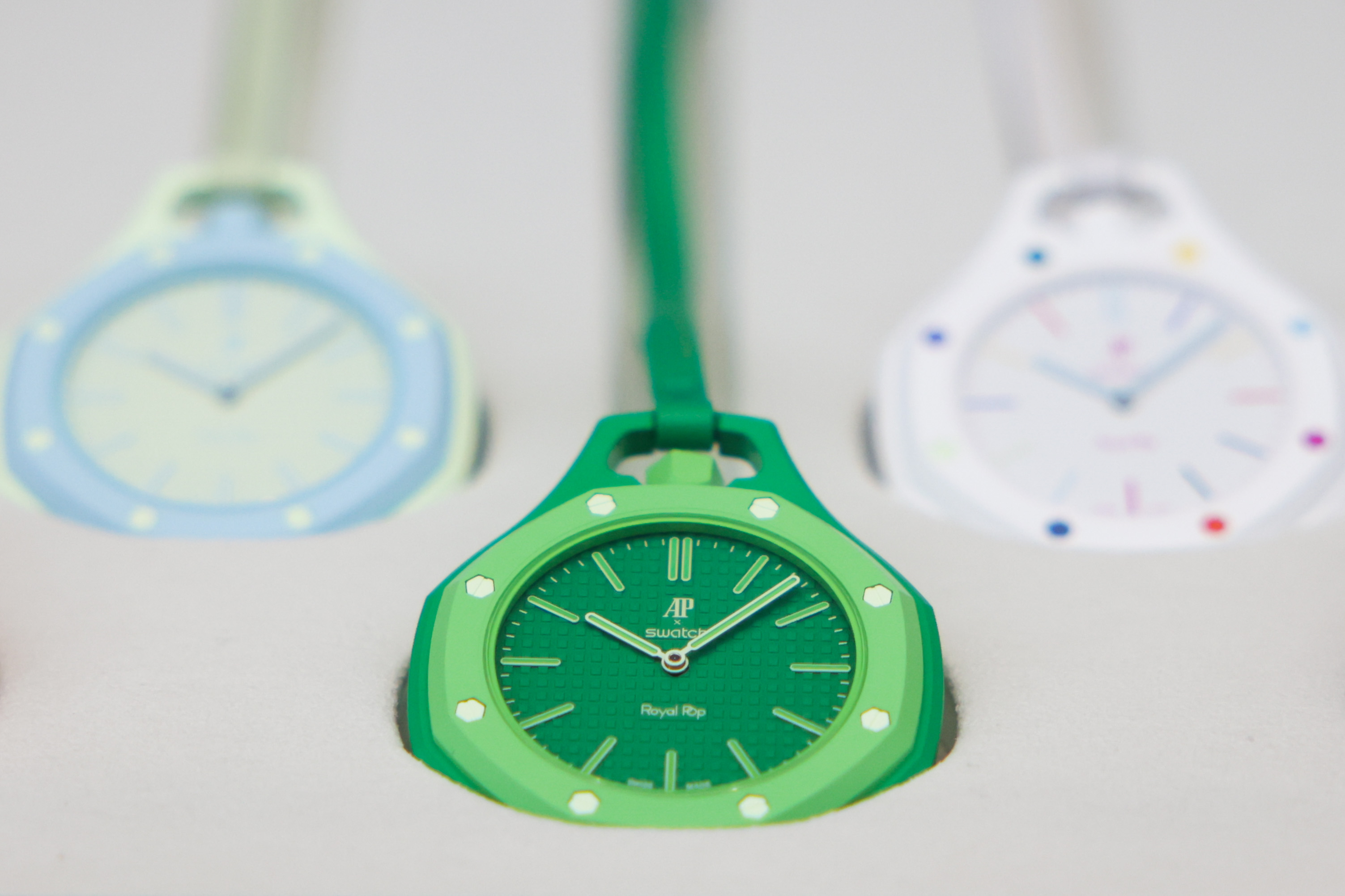 Brightly-coloured pocket watch