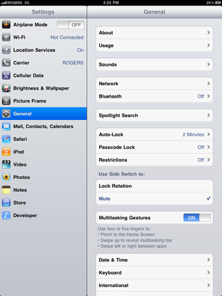 Daily Tip: How to enable iPad multitasking gestures in iOS 4.3