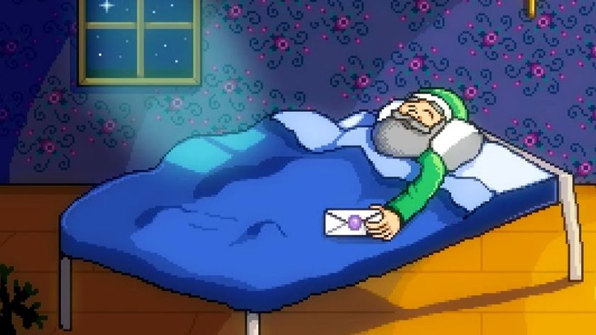 Stardew Valley Granpa lying in bed holding letter from the intro of the game