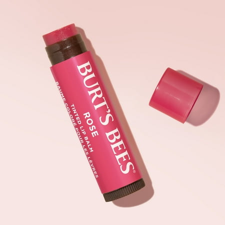 Burt&#039;s Bees Rose Tinted Lip Balm, 1-Pack, 0.15 Oz.