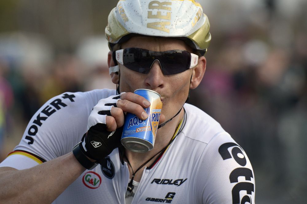 Stage winner Germany's Andre Greipel relaxes after winning the second stage of Paris-Nice.