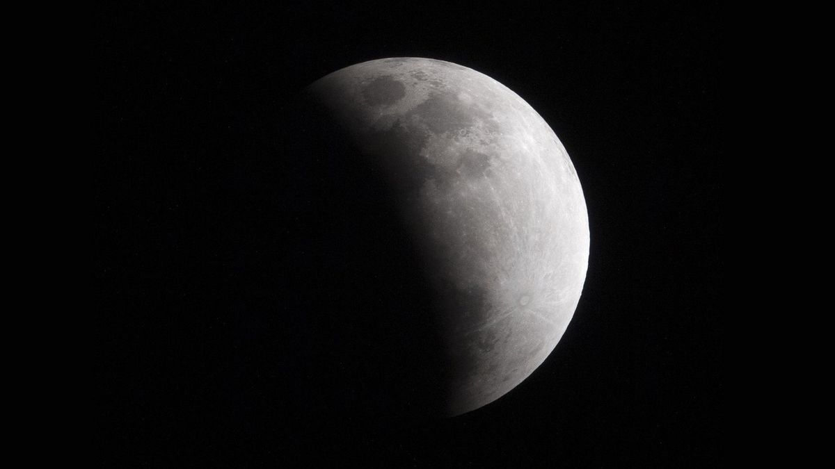 NASA astronaut Christina Koch captured this photo of the partial lunar eclipse of July 16-17, 2019 from the International Space Station. 