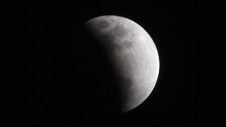 NASA astronaut Christina Koch captured this photo of the partial lunar eclipse of July 16-17, 2019 from the International Space Station. 