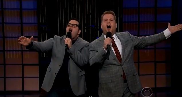 Josh Gad and James Corden.