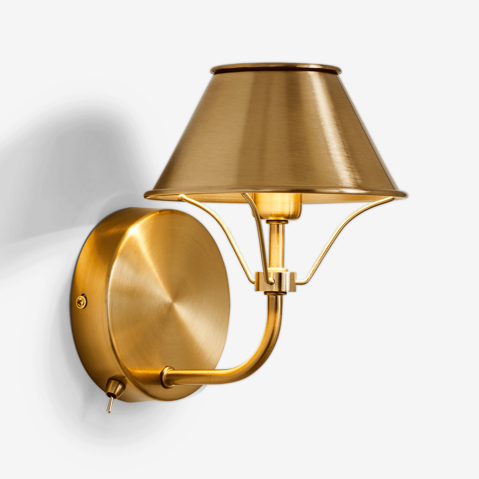 Next, Brass Hector Rechargeable Wireless Wall Light