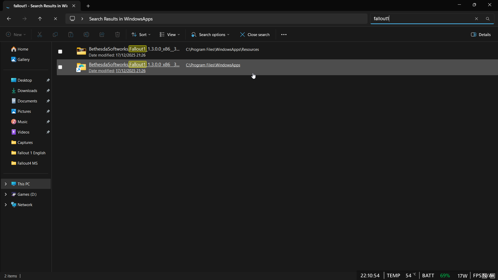 WindowsApps guide for finding Fallout 1 and Fallout 2