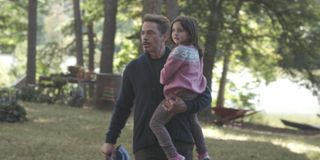 Robert Downey Jr. and Lexi Rabe in Avengers: Endgame