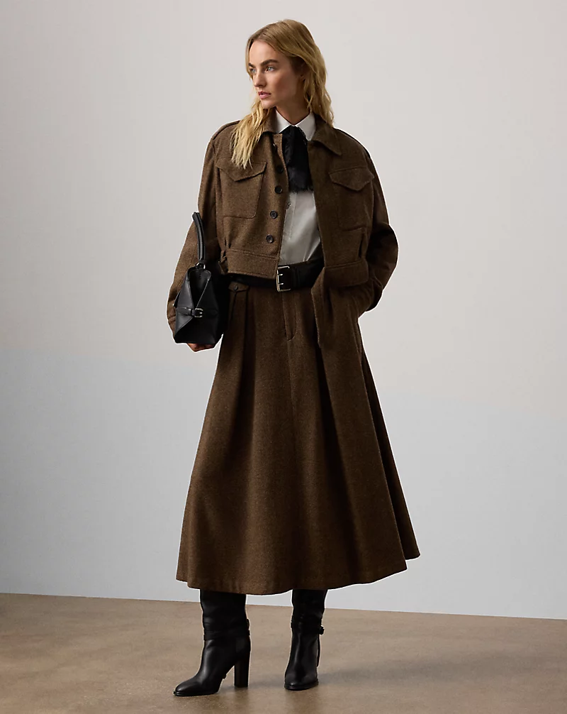 Evilyn Birdseye Tweed Skirt