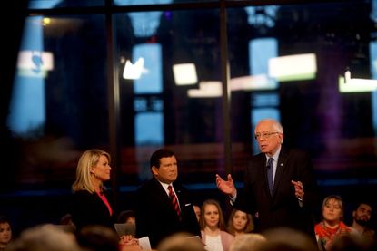Bernie Sanders with Bret Baier and Martha MacCallum.