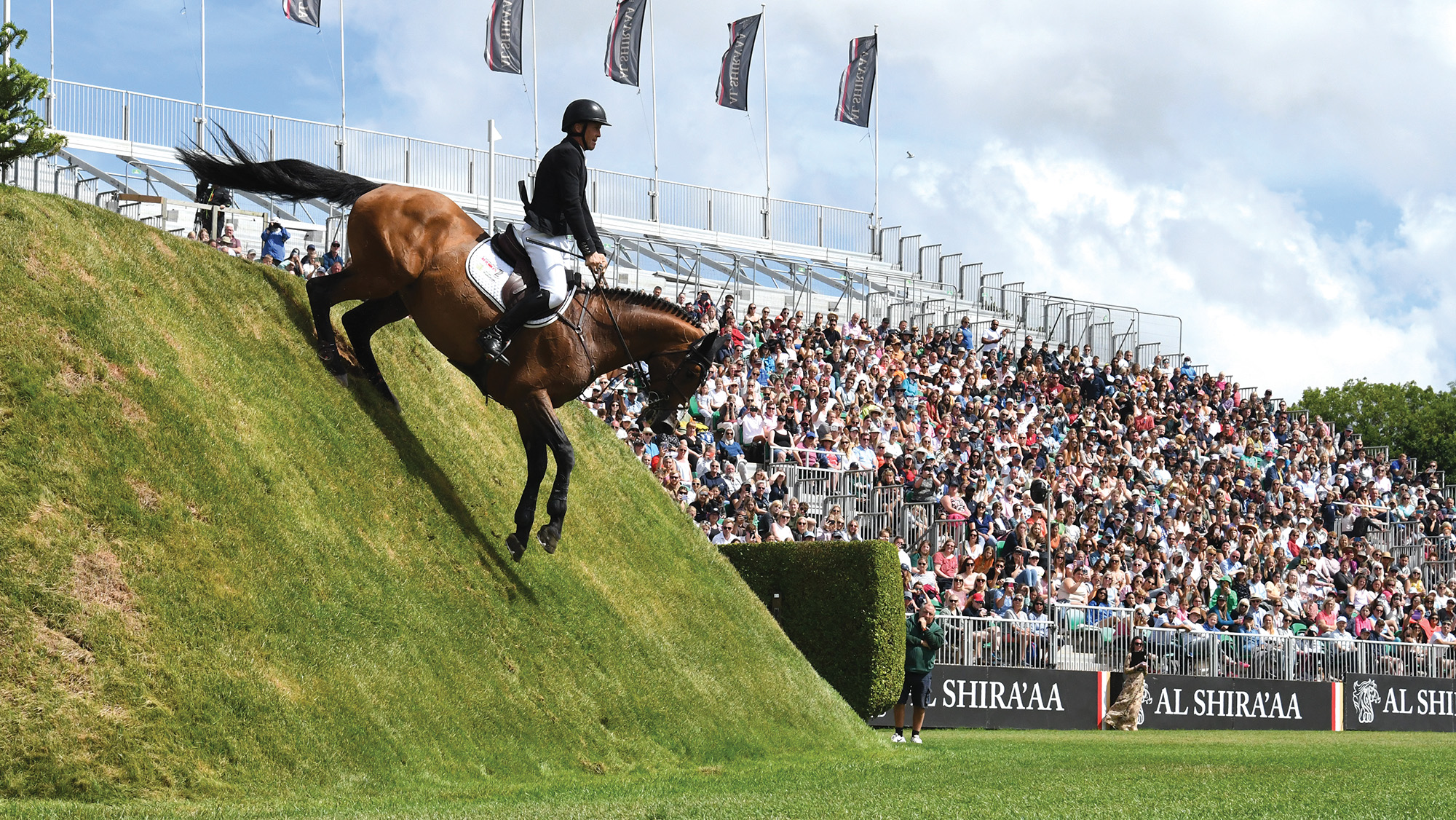 Shane Breen jumping down the Derby Bank on Can Ya Makan