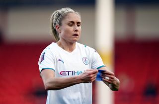Steph Houghton in action for Manchester City