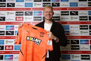 Southampton FC sign Aaron Ramsdale from Arsenal FC on a permanent transfer, at the Staplewood Campus on August 29, 2024 in Southampton, England.