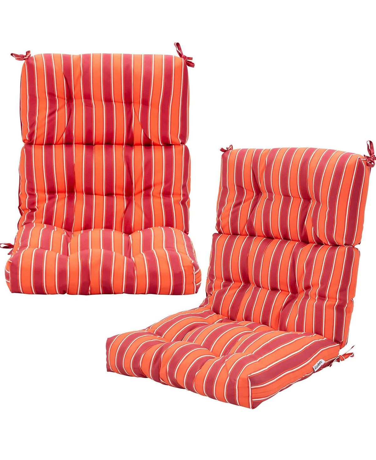 Tufted Patio High Back Chair Cushion With Non-Slip String Ties