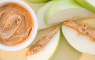 Apple slices and peanut butter