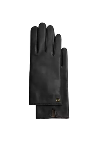 Coach Sculpted Signature Leather Tech Gloves (Were $125) 