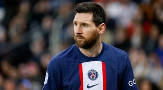 Lionel Messi in action for PSG against Toulouse in Ligue 1 in February 2023.