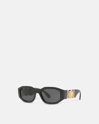 Versace Medusa Biggie Sunglasses with Gold Side Detail