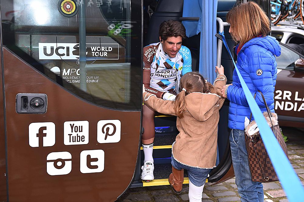 Sebastien Minard (AG2R La Mondiale) ahead of Paris-Roubaix