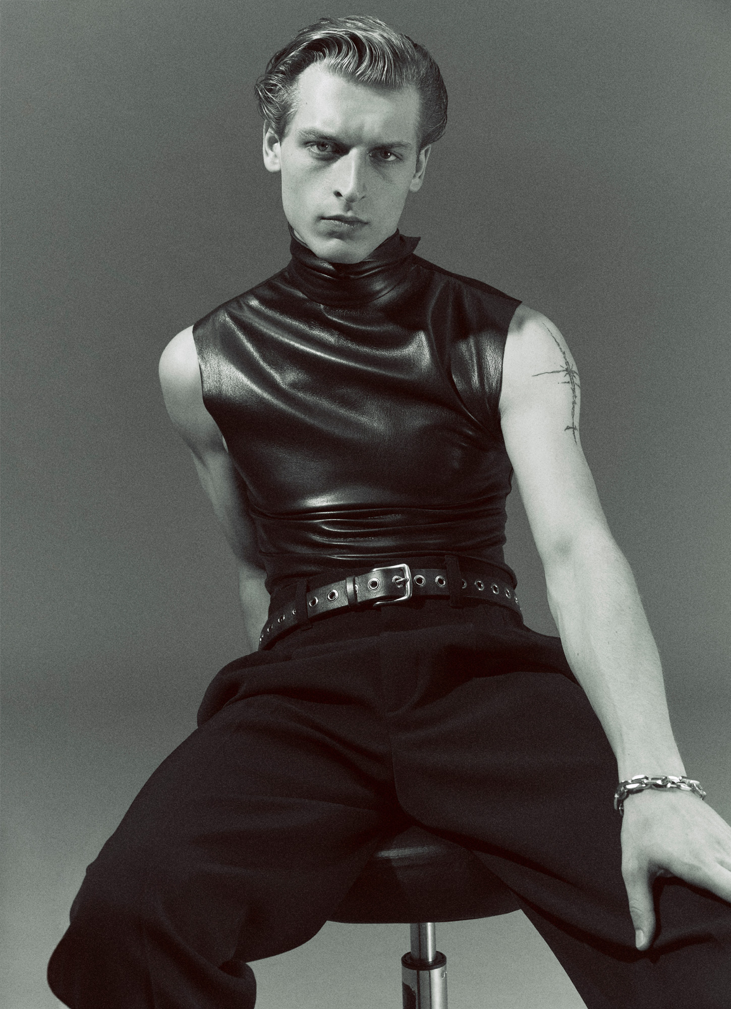 Menswear A/W 2025 trend leather dangerous menswear