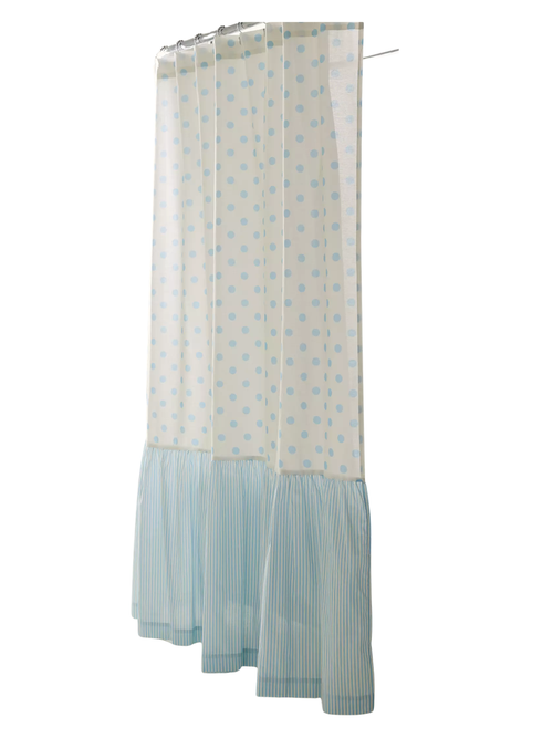 Maise Patterned Ruffled Shower Curtain