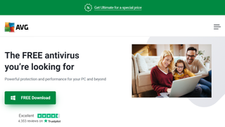 AVG Antivirus website screenshot