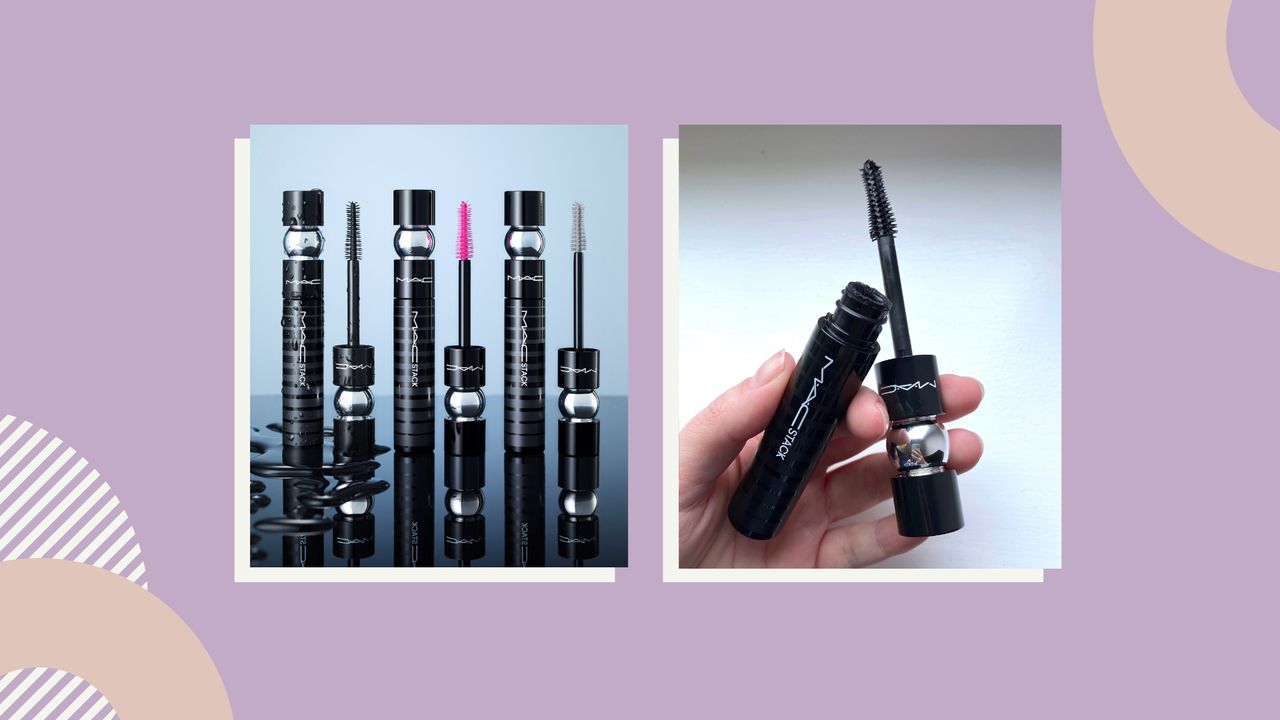 Collage of images showing MACStack mascara, to accompany woman&amp;home&#039;s MACStack mascara review