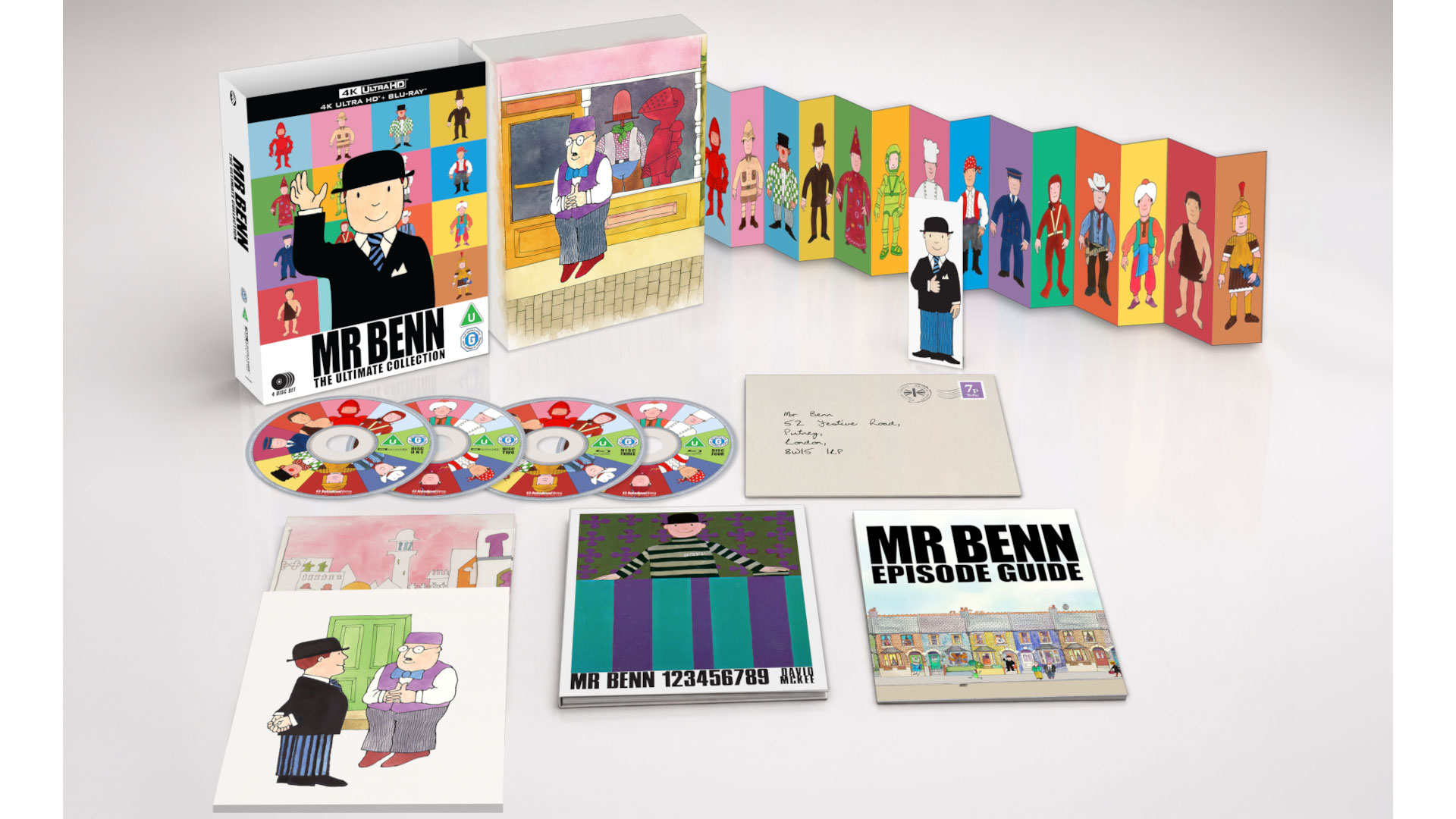 The contents of the Mr Benn collector's edition.