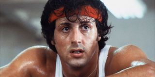 Rocky Balboa (Sylvester Stallone) catches his breath in Rocky (1976)