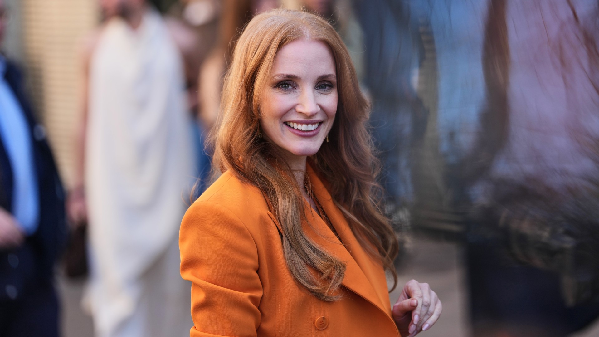 jessica chastain during paris fashion week