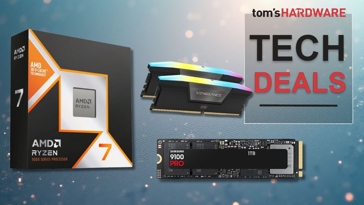Save $210 on this 9800X3D bundle that includes 32GB of Corsair Vengeance RAM and a 1TB Samsung 9100 Pro SSD — start your AM5 build for just $979 and get a free power supply