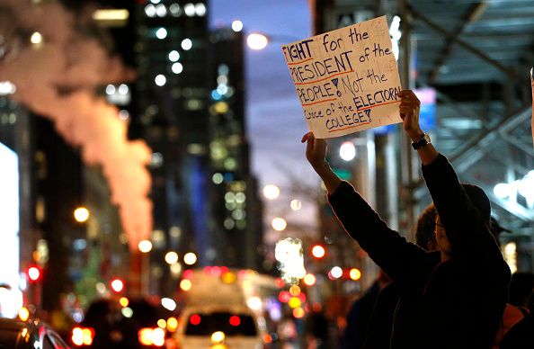 Protesters in Manhattan.