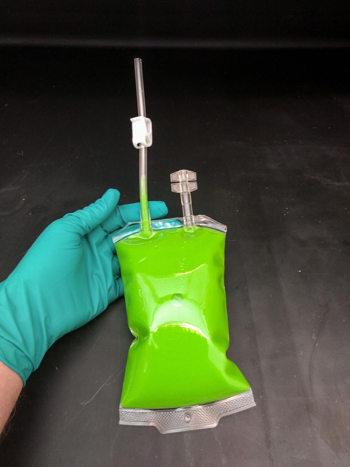 Nickelodeon slime is packaged in food-grade pouches for shipment to the International Space Station.