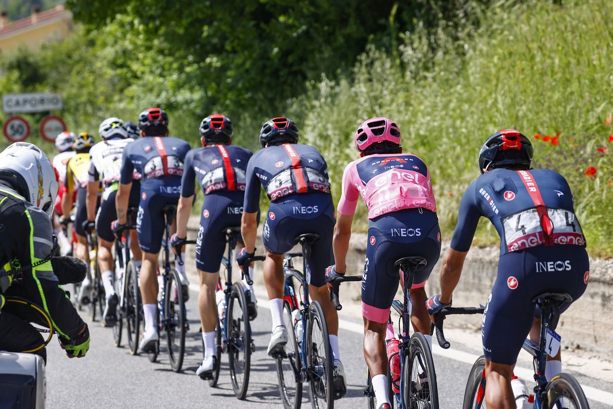 Giro d'Italia 2021 - 104th Edition - 10th stage L&acirc;Aquila - Foligno 130 km - 17/05/2021 - Ineos Grenadiers - photo Luca Bettini/BettiniPhoto&Acirc;&copy;2021