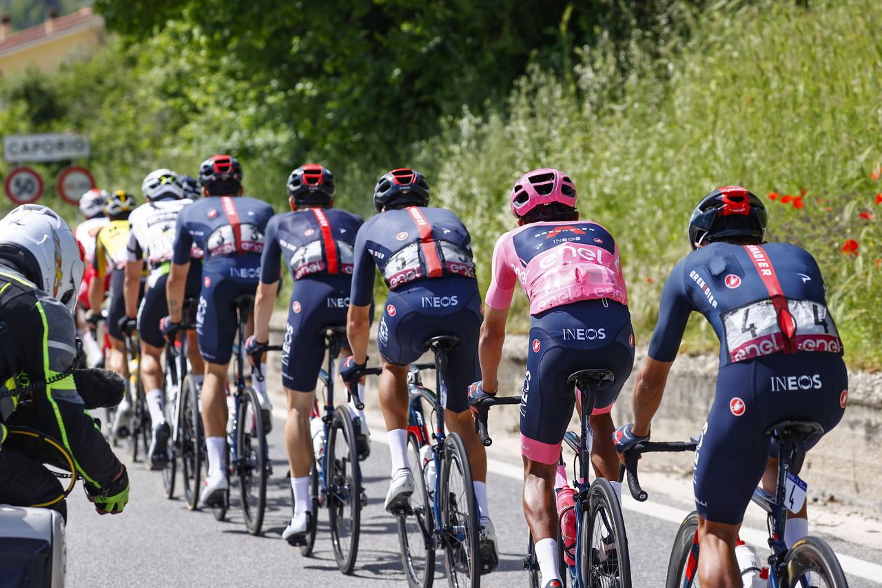 Giro d'Italia 2021 - 104th Edition - 10th stage L&acirc;Aquila - Foligno 130 km - 17/05/2021 - Ineos Grenadiers - photo Luca Bettini/BettiniPhoto&Acirc;&copy;2021