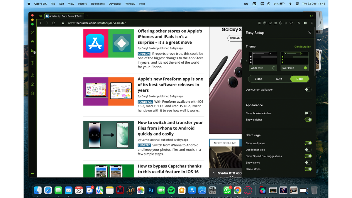 Opera GX has a Christmas easter egg for you - alongside making videos ...