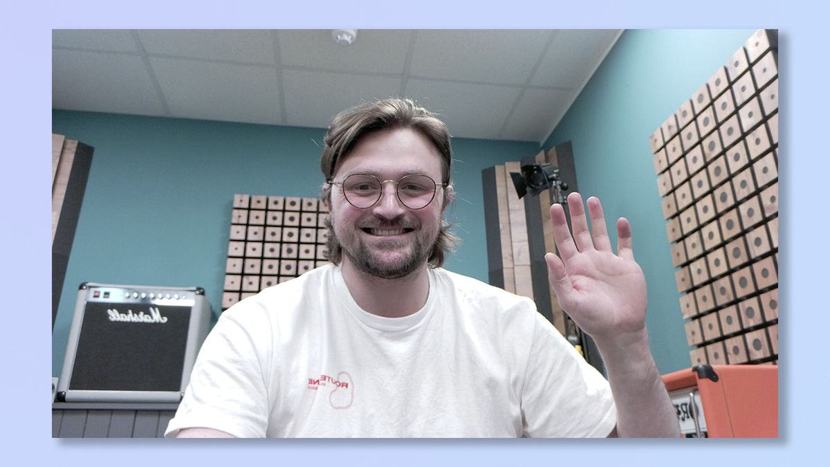 A photo of Tom's Guide Reviews editor Peter Wolinski, waving at the camera. A screenshot showing the image quality of the Opal C1 webcam.