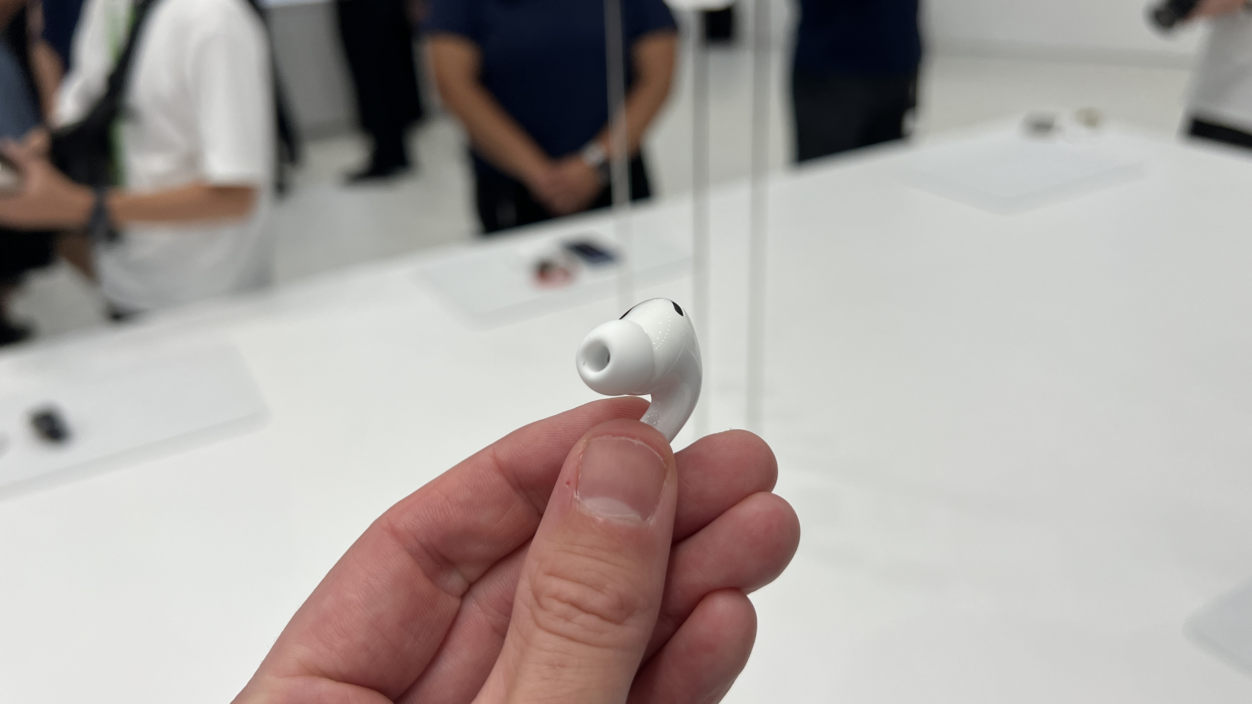 Image of the AirPods Pro 2 in action during launch