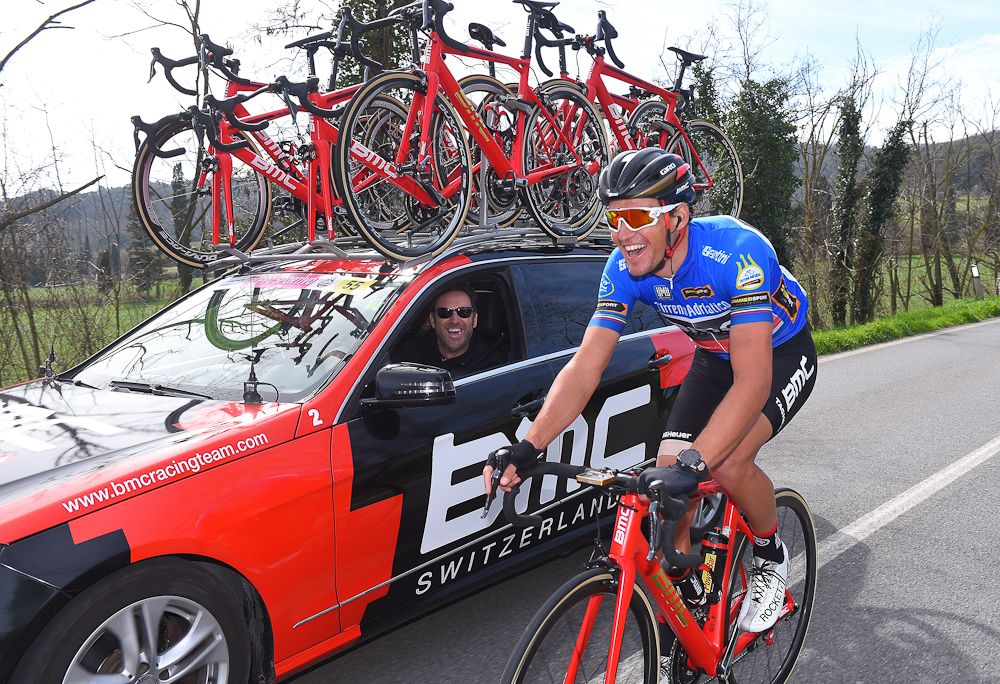 Greg Van Avermaet at the team car